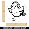 Cute Duck Dancing to Headphone Music Rubber Stamp for Stamping Crafting Planners